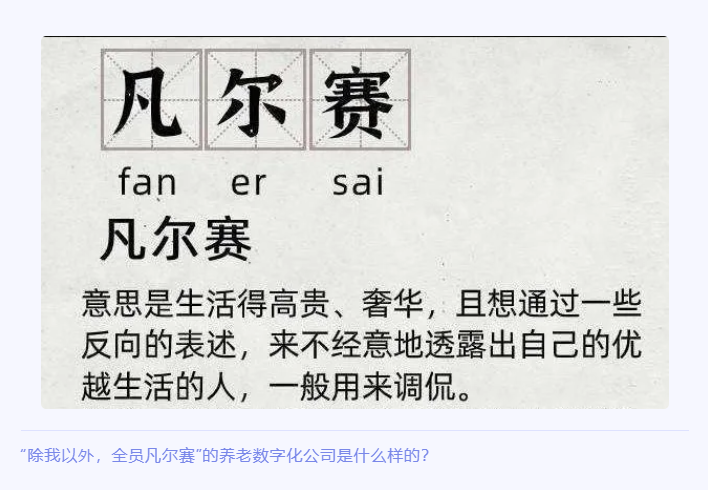 “除我以外，全員凡爾賽”的養(yǎng)老數(shù)字化公司是什么樣的？(圖1)